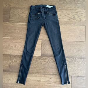 Women’s Rag & Bone Zipper ‘Washed Black’ Jeans size 24.  Great condition!